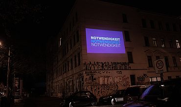 Aktion "Transparente Wände" im Rahmen des Protesttages der Menschen mit Behinderung 2021